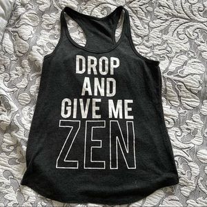 Black graphic tank top | DROP and give me ZEN